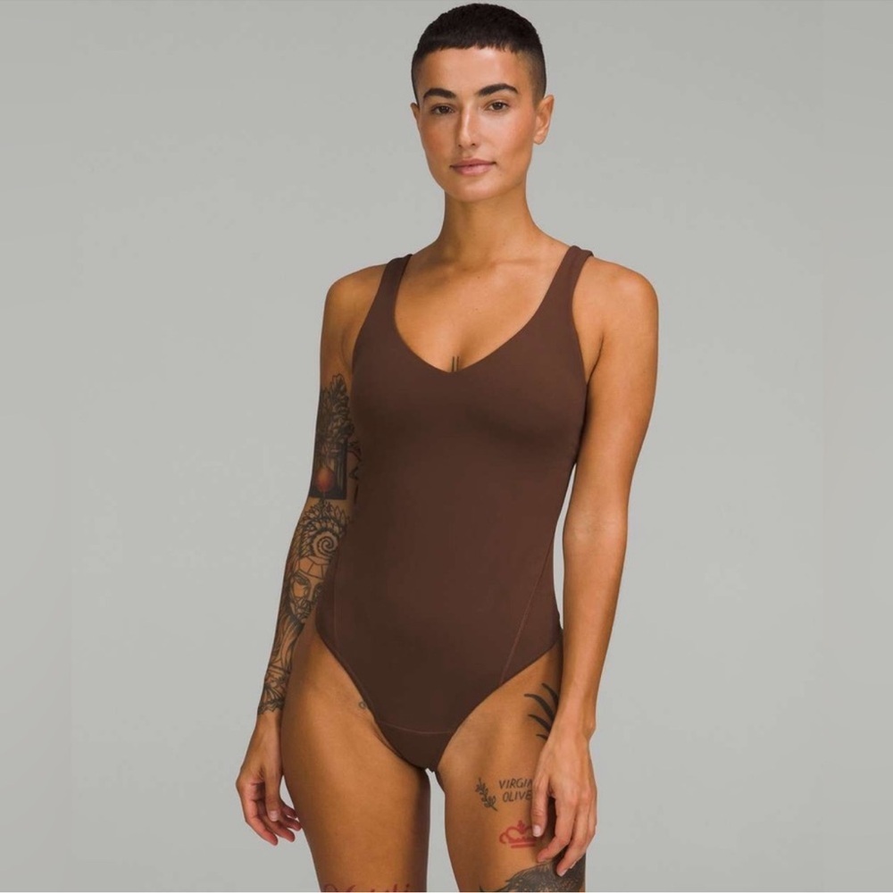 lululemon🍋Align Bodysuit Java Size 8 (washed, tried on,never worn)